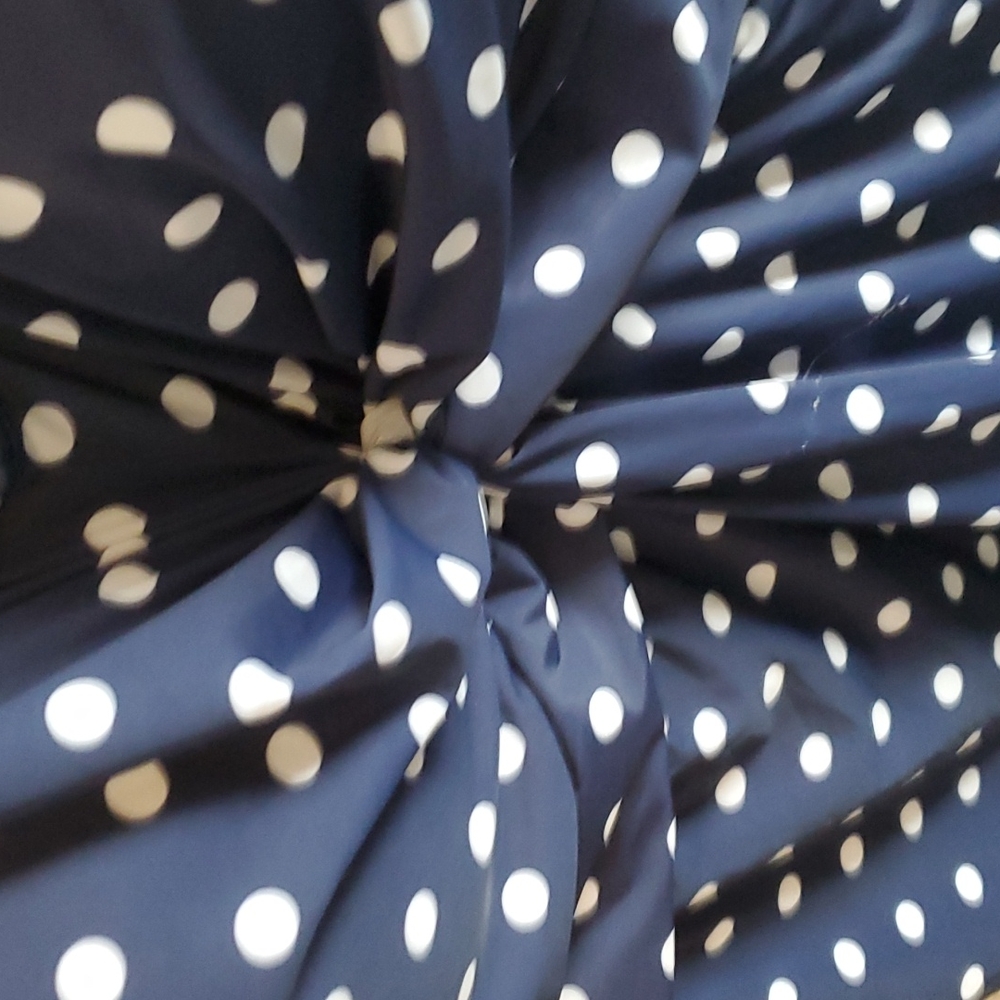 nwt swimsuits for all blue white polka-dots swimdress swimsuit sz 34 - Picture 3 of 5